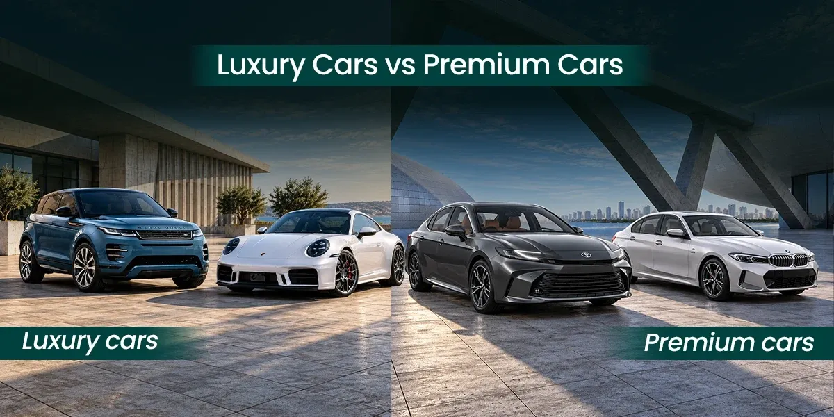 Comparison of luxury cars and premium cars based on design and features.webp