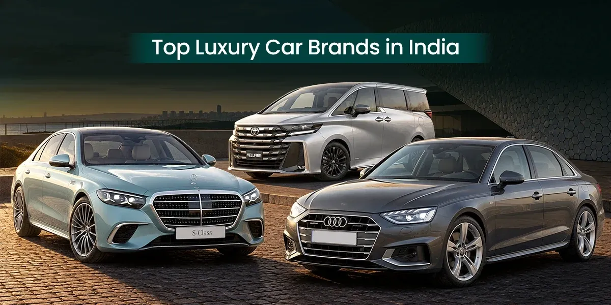 Popular luxury car brands in India, including Mercedes-Benz, Audi and Toyota.webp