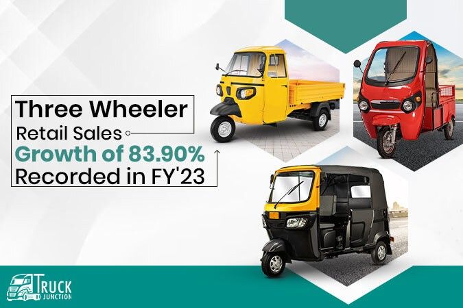 Three Wheeler Retail Sales Growth of 83.90% Recorded in Financial Year 2023