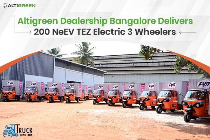 Altigreen Dealership Bangalore Delivers 200 neEV TEZ Electric 3 Wheelers
