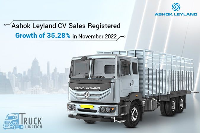 Ashok Leyland CV Sales Registered Growth of 35.28% in November 2022