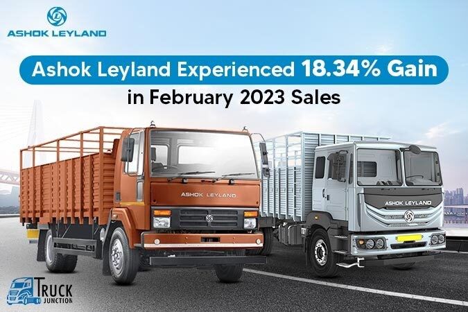 Ashok Leyland Experienced 18.34% Gain in February 2023 Sales