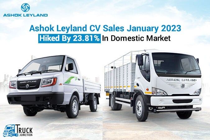 Ashok Leyland CV Sales January 2023 Hiked By 23.81% In Domestic Market