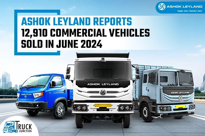 Ashok Leyland's Total CV Sales Decline in June 2024, 12,910 Units Sold