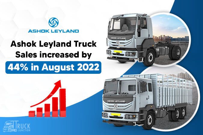 Ashok Leyland Truck Sales Report August 2022: Recorded 44% Overall Growth