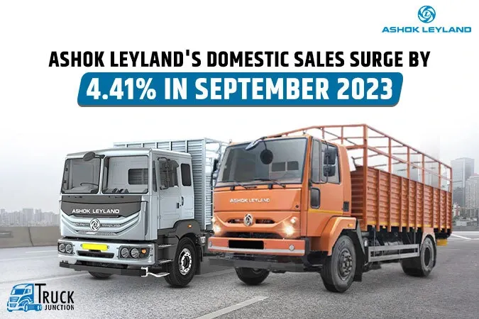 Ashok Leyland's Domestic Sales Surged by 4.41% in September 2023