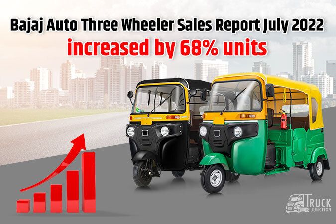 Bajaj Auto Three Wheeler Sales Report July 2022 increased by 68%