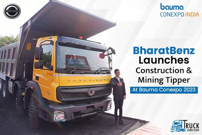 BharatBenz Revealed New Construction and Mining Tippers at Bauma Conexpo India 2023