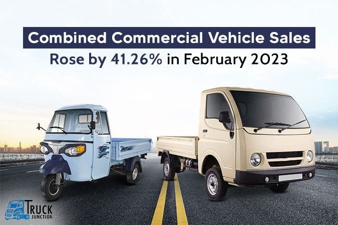 Combined Commercial Vehicle Sales Rise by 41.26% in February 2023