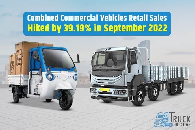 Combined Commercial Vehicles Retail Sales: Hiked by 39.19% in September 2022