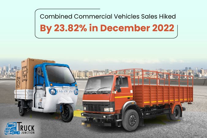 Combined Commercial Vehicles Sales Hiked By 23.82% in December 2022