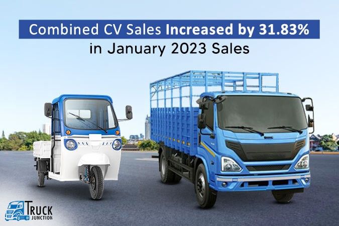Combined CV Sales Increased by 31.83% in January 2023 Sales