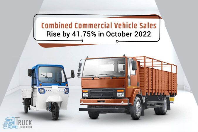Combined Commercial Vehicle Sales Rise by 41.75% in October 2022