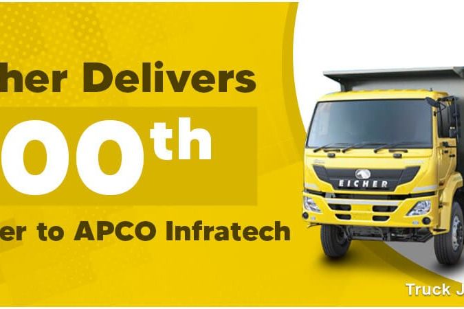 Eicher Delivers 200th Tipper to APCO Infratech
