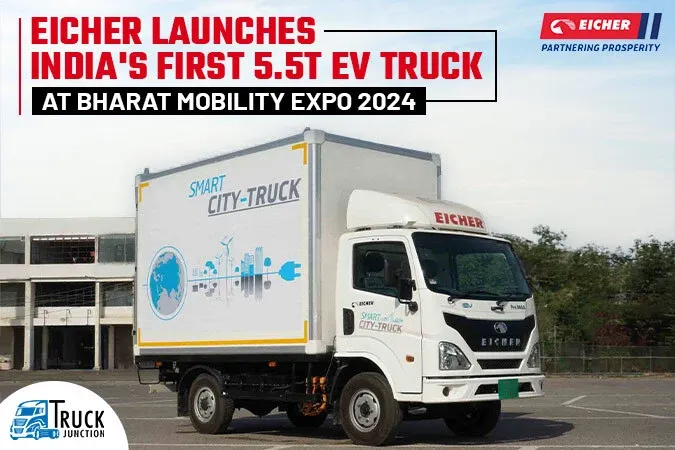 Eicher launches India's first 5.5T EV truck at Bharat Mobility Expo 2024