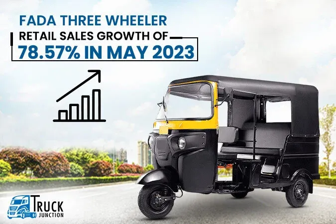 FADA Three Wheeler Retail Sales Growth Of 78.57% In May 2023