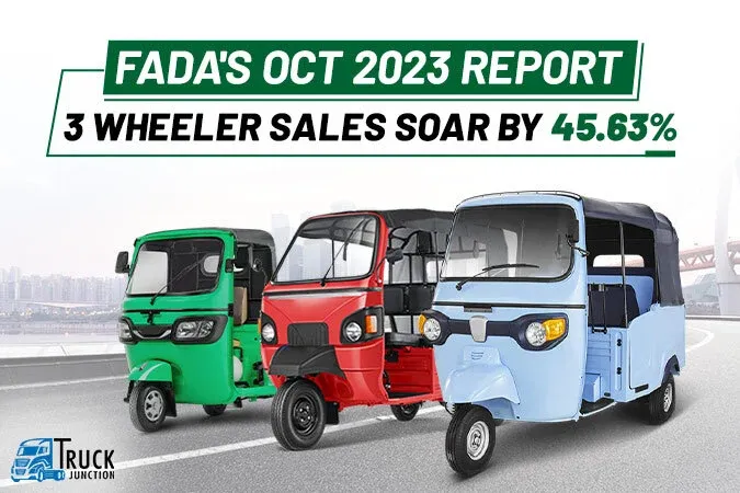FADA's Oct 2023 Report : 3 Wheeler Sales Soar by 45.63%