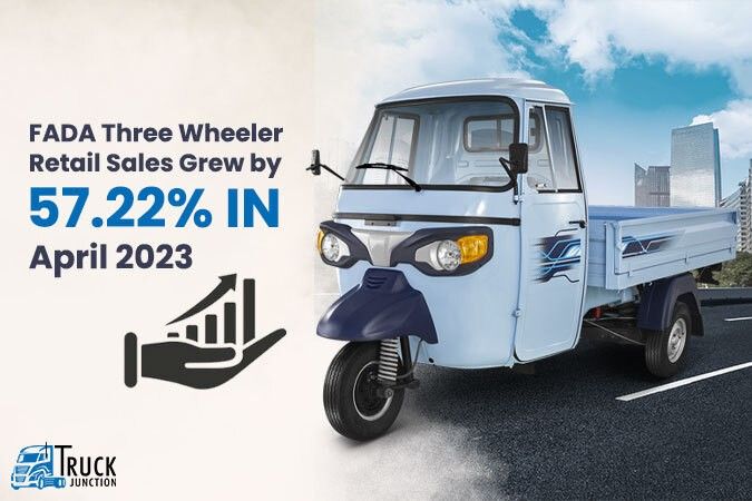 FADA Three Wheeler Retail Sales Grew by 57.22% in April 2023