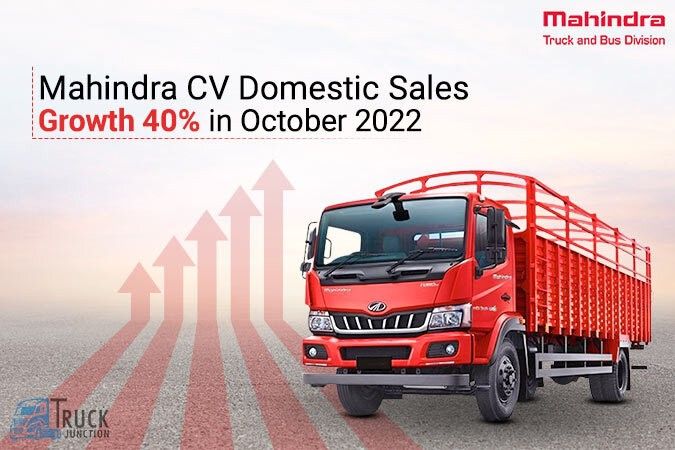Mahindra CV Domestic Sales Growth 40% in October 2022