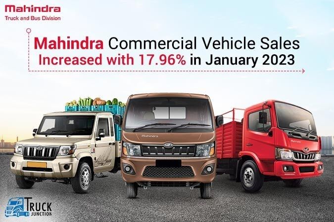 Mahindra Commercial Vehicle Sales Increased by 17.96% in January 2023