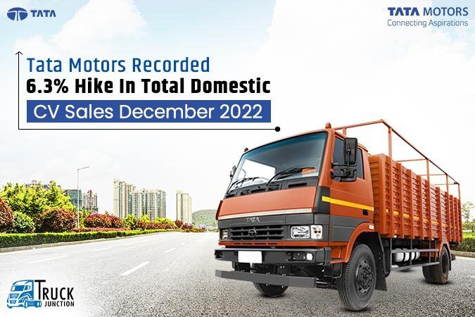 Tata Motors Recorded 6.3% Hike In Total Domestic CV Sales December 2022