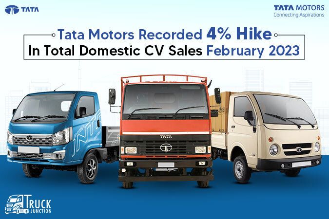 Tata Motors Recorded 4% Hike In Total Domestic CV Sales February 2023