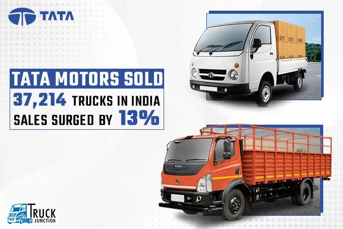 Tata Motors Sold 37,214 Trucks in India: Sales Surged by 13%