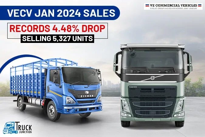 VECV Jan 2024 Sales Records 4.48% Drop, Selling 5,327 Units