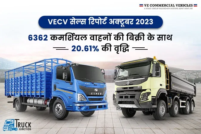 अक्टूबर 2023 में वीईसीवी ने कमर्शियल वाहन की बिक्री में दर्ज की 20.61% ग्रोथ