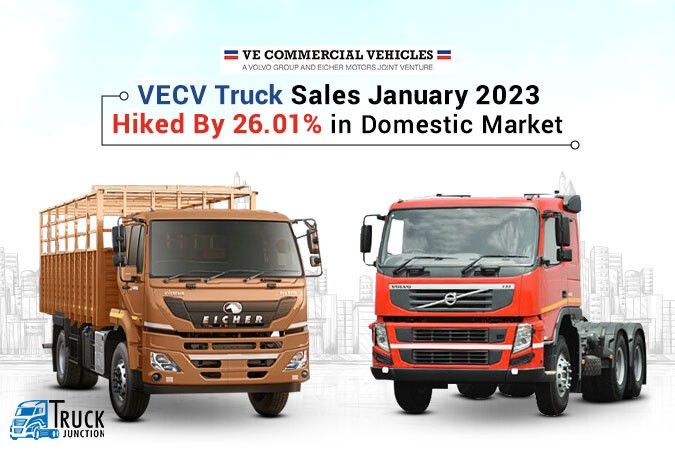 VECV Truck Sales January 2023 Hiked By 26.01% in Domestic Market
