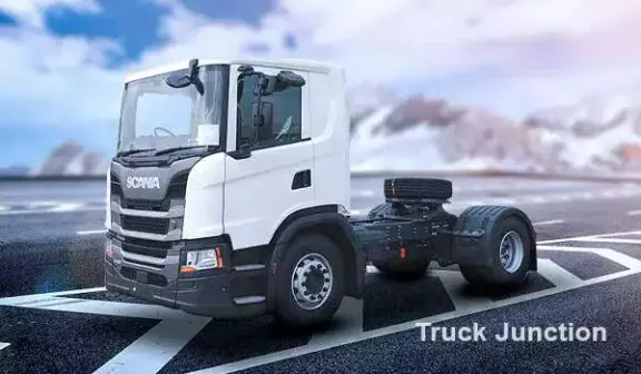 The solar-powered Scania truck 