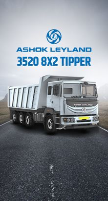 Ashok Leyland 3520 8x2 : Powerful Tipper in Loading Capacity