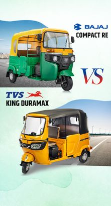 Comparison Between Bajaj Compact RE & TVS King Duramax 3 Wheeler