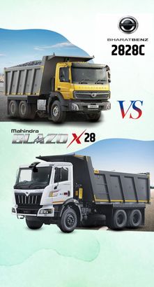 Comparison between BharatBenz 2828C &  Mahindra Blazo X 28 Tipper