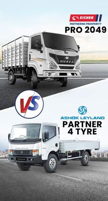 Comparison Of Eicher Pro 2049 & Ashok Leyland Partner 4 Tyre Truck