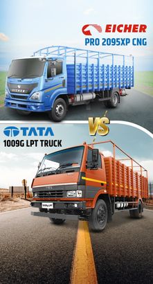 Compare of Eicher Pro 2095XP CNG and Tata 1009g LPT Truck