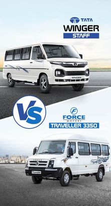 Compare of Force Traveller 3350 and Tata Winger Staff Traveller